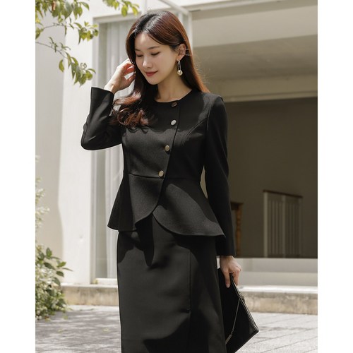 라린느 베르 긴팔 세트 호텔 데스크 오피스 유니폼 성형외과 피부과 에스테틱 상담실장 여성 면접정장 면접복