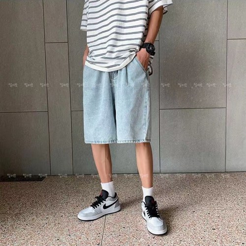 남자와이드청반바지