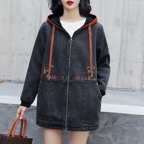 [쉐바] 블랙데님 후드 재킷