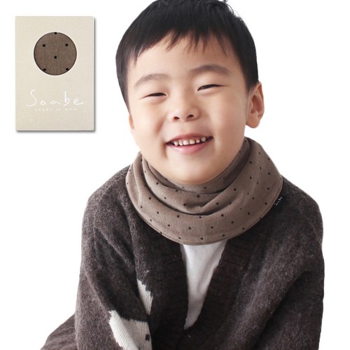 유아동 극세사 스노우빕 면 소재 겨울 스카프빕 바나나빕 2p 세트