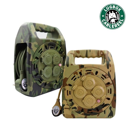 러그박스 20M 캡형 카모 밀리터리 릴선 1.0SQ - 캠핑 릴선 전기릴선 연장선 작업선 리드선, 카모 샌드, 1개