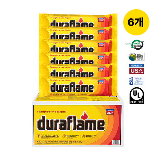 듀라프레임 파이어로그 장작 6lb * 6개입 1박스 4시간