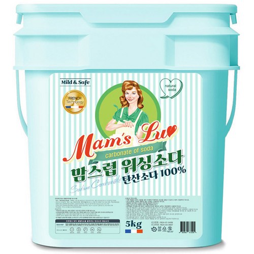 맘스럽 워싱소다 버킷100% 프리미엄 세탁세제 초강력 세탁보조제, 5kg, 1개