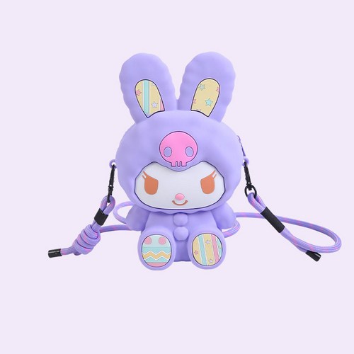 산리오 패밀리 시리즈 2024최신 미니 크로스백 실리콘 가방 어깨끈 크로스백