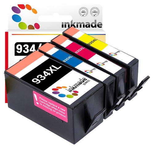 HP934XL HP935XL 호환 잉크 4색 세트 HP6830 HP6230 Officejet Pro 6830e 6230e, 1개, 1개