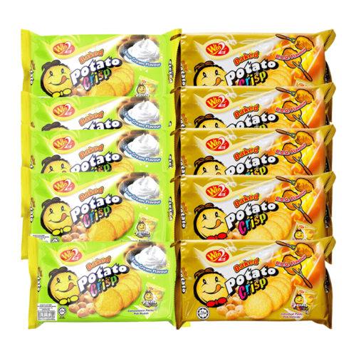 포테이토 크리스프 사워크림향+바베큐맛 75g 5개씩 (총 10개)