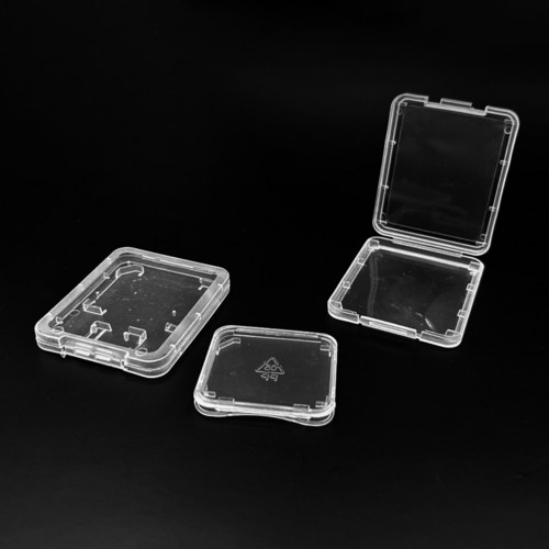 듀얼 SD카드 투명보관함 휴대용 메모리카드 케이스 1p, CF카드케이스, 1개