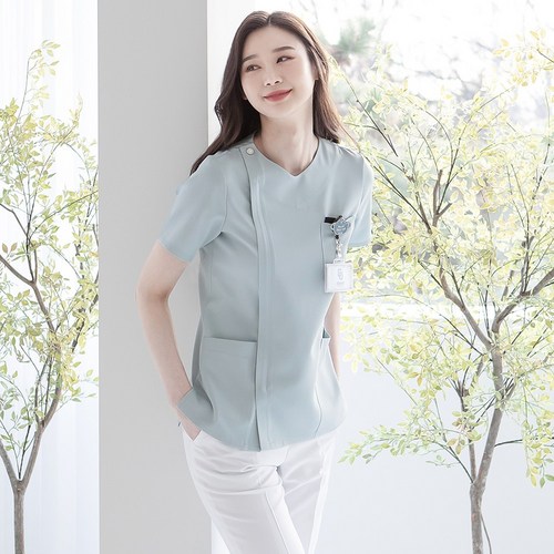 간호복 상의 앞지퍼형 세탁성 좋은 간호사복 유니폼 스마일185