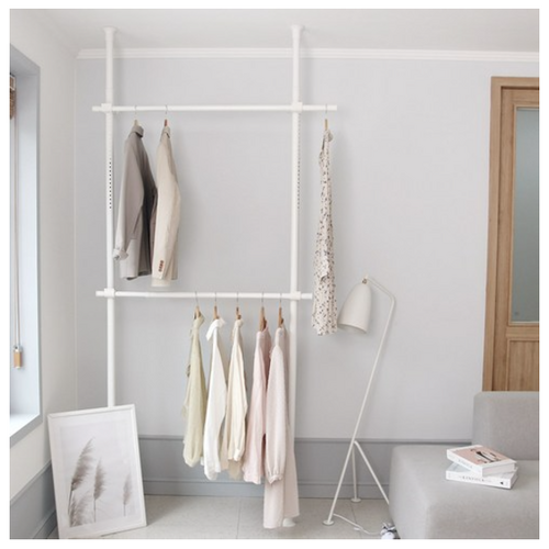 기둥식 행거 2단 25파이, 0                       화이트 1개