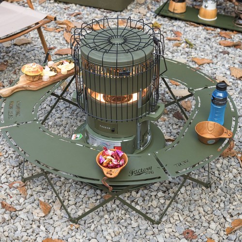 팩토리장 캠핑 화로대 테이블 접이식 바베큐 숯불 감성 캠핑용 화로 불멍 테이블, 올리브드랍, 포함