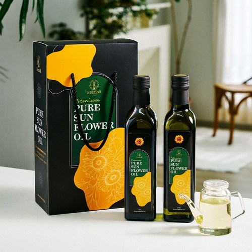 프레지올리 해바라기유 병오일 해바라기씨유 선물세트, 500ml, 2개