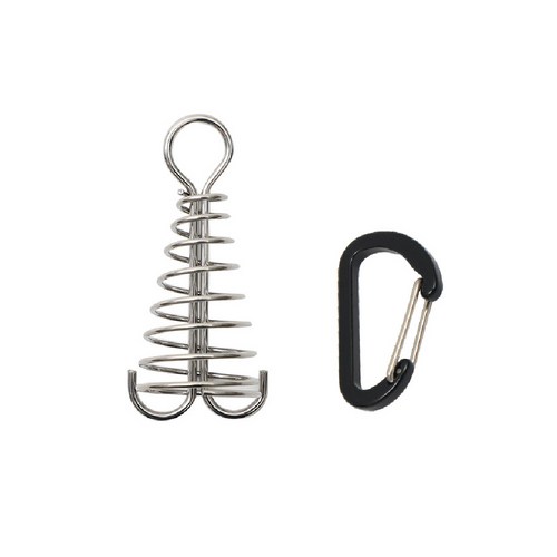 오토캠핑 데크팩 오징어팩 텐트고정 카라비너포함 6pcs, 6개, 레드