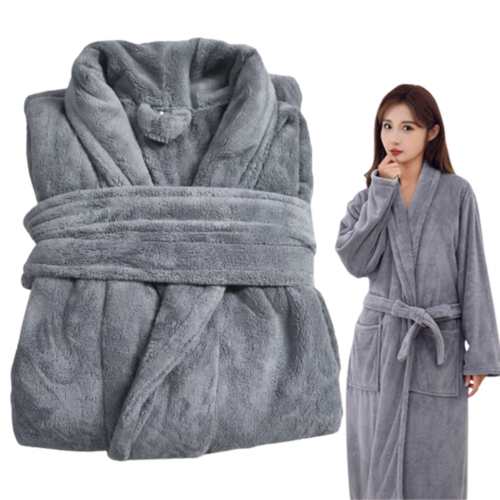 바디센유 호텔 샤워가운 프리미엄 극세사, 1개, 그레이