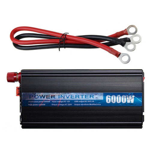 6000W 차량용 유사정현파 파워 인버터 12V 220V 듀얼 USB