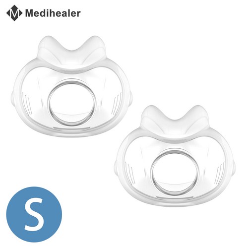 메디힐러 CPAP 양압기 풀페이스 마스크 쿠션 1+1 교체용 레즈메드 Airfit F30 이랑 호환 가능-S, 2개