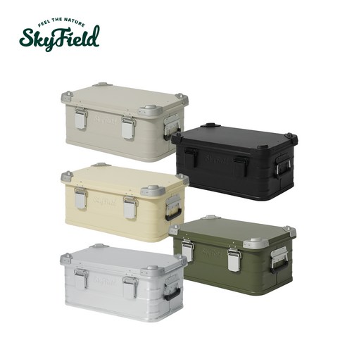 스카이필드 럭셔리 캡틴박스 30L (SF-BS-033) / 상자 수납 정리 리빙 폴딩 알루미늄 쉘프 스토리지 캠핑 감성, 그린