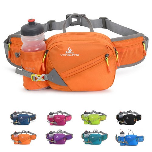 에픽스 등산 스포츠 생활방수 힙색 허리 물통 물병 여자 남자 힙색 커플 벨트형, 주황색