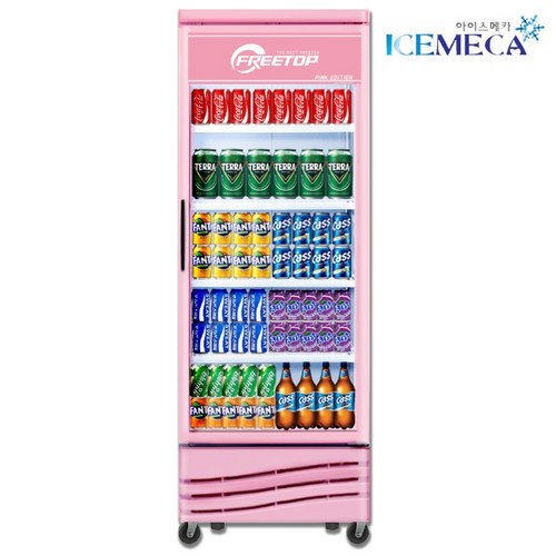 2025년 소상공인지원 프리탑 FT-470RP 핑크 음료수냉장고 컬러 업소용 쇼케이스, 무료_도봉노원강동중랑구리하남/동두천/양주/의정부/남양주