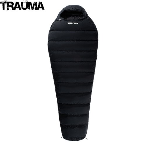 [트라우마] 알파인 750D 스페셜 컬러 블랙 삼계절 거위털 구스 백패킹 캠핑 여행 침낭, 단품, 1개