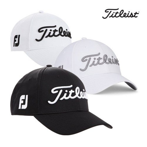 [정품] 타이틀 리스트 투어 퍼포먼스 남성 골프모자 볼캡 캡형 캡모자 사이즈 조절 로고 골프패션, 화이트/그레이, 1개
