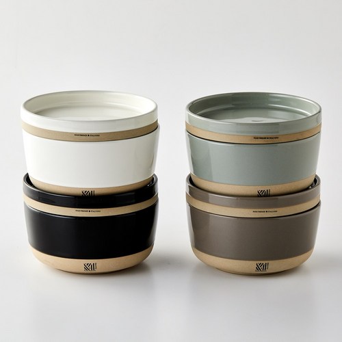 마시 포개다 자취생그릇 혼밥그릇세트 1인식기세트, 초코브라운, 1개