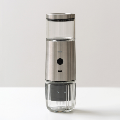 [아르떼 플러스] 휴대용 커피머신, 1세트, 실버