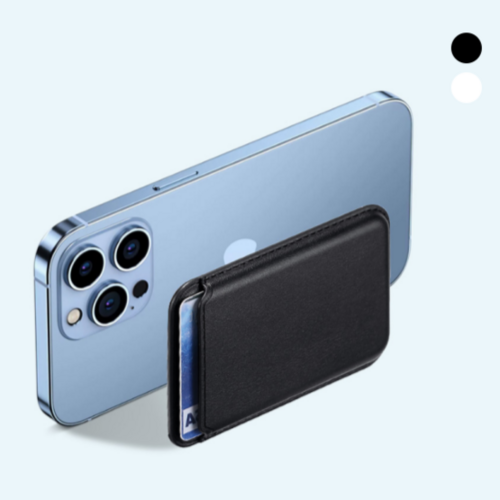 아로라 맥세이프 자석부착 카드지갑, 1개, 화이트