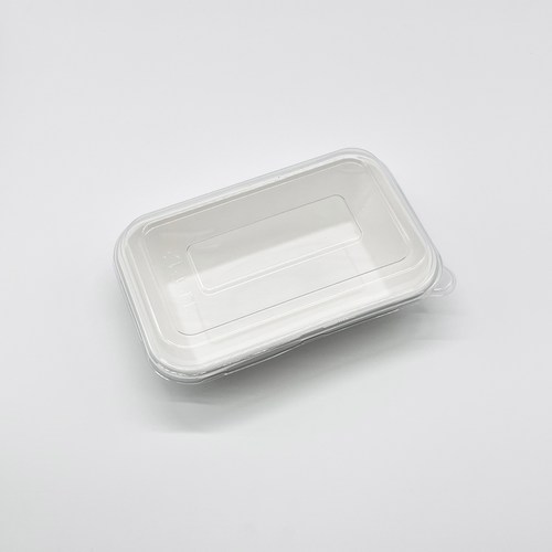 펄프 도시락 펄프 사각용기 T-056호(대) 몸통+뚜껑 세트, 1개