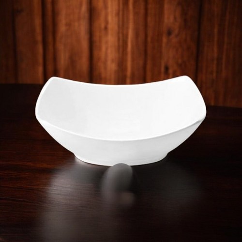 [형제주방] 미색 직사각볼 돌산 멜라민그릇 업소용 식당용 다용도볼, 소 (DS-6151), 1개