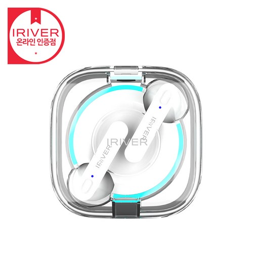 아이리버 IHT-A05 블루투스 5.3 신제품 초소형 무선 터치컨트롤 써클LED 오토페어링 고화질음악감상 잔량표시 크리스탈 컴포트디자인 유튜브 인강 와이어리스 초경량 이어폰, 화이트