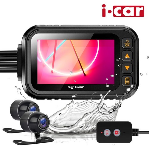 듀얼 1080P WIFI 오토바이 2채널 블랙박스 M9 본체방수, 메모리카드 미포함