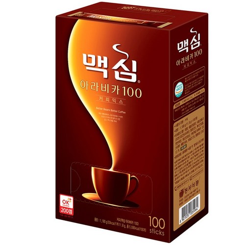 맥심 아라비카 커피믹스 100T 1박스, 1개, 100개입
