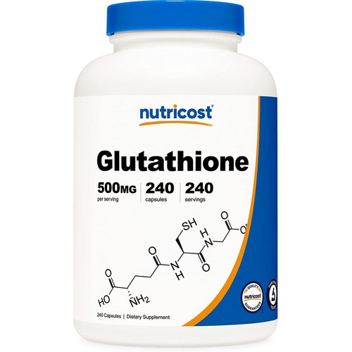 Nutricost 뉴트리코스트 글루타치온 L Glutathione 500mg 240캡슐, 1개, 1g