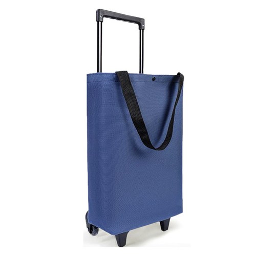 Tiger Pavilion 다용도 접이식 트롤리 쇼핑 카트, 1개, 네이비