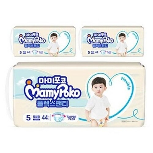마미포코 플렉스팬티 남아용, 5단계, 132매