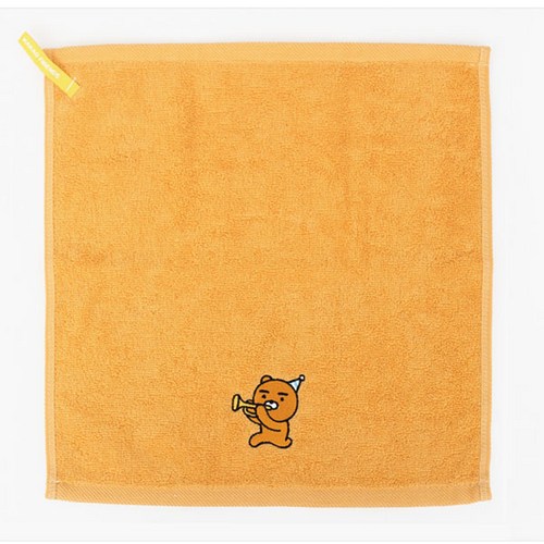 카카오프렌즈 자수 핸드타월 5P 세트 벌크 주방타월 고리타월, 5개, 라이언머스터드