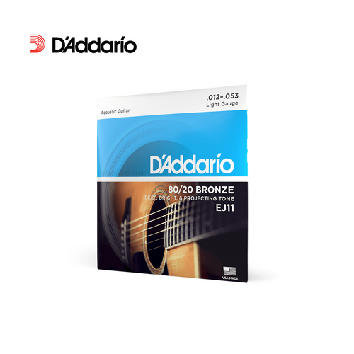 D'Addario 다다리오 어쿠스틱 기타 스트링 통기타줄 (012-053), EJ11 80/20 BRONZE, 1개