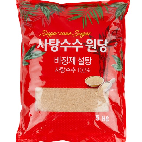 슈가푸드 비정제원당 비정제설탕 원당 사탕수수당 (슈가푸드), 5kg, 1개