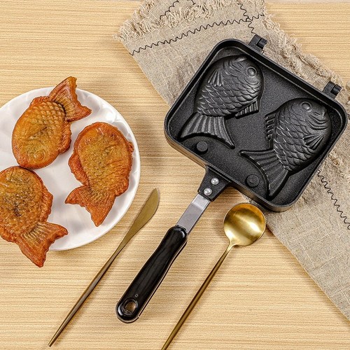 붕어빵 금형 가정용 2구 18cm, 1개