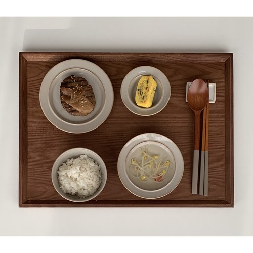 논****** 원목 나무 우드 쟁반 트레이, 1개, 애쉬목 측면사선