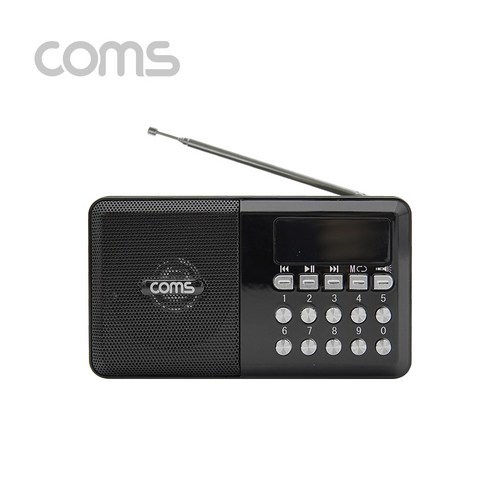 컴스마트 COMS YX974 휴대용라디오 MP3 효도라디오, YX974블랙, 1개