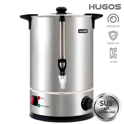 [휴고스] 스테인리스 전기 물끓이기 보온 온수통 (안전장치/온도조절/자동모드), 1. 물끓이기_10L(BHW-B10)
