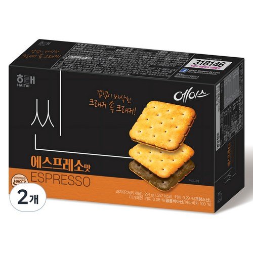 해태제과 에이스 씬 에스프레소맛, 291g, 2개