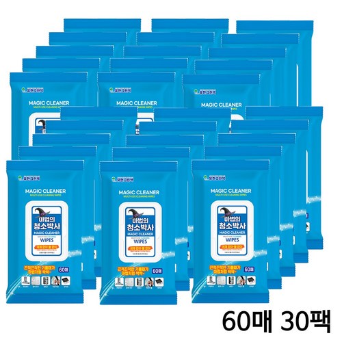 마법의청소박사 다용도 청소포 60p, 30개