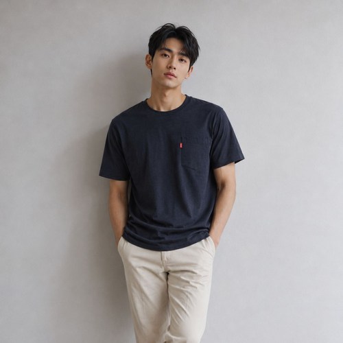 리바이스 남성 반소매 포켓 티셔츠