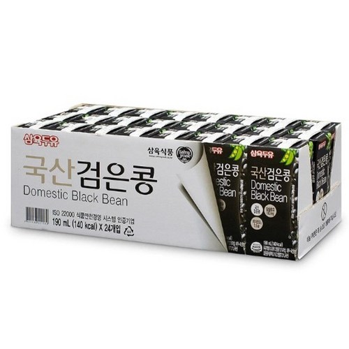 [삼육두유] 국산 검은콩 두유 190ml, 24개