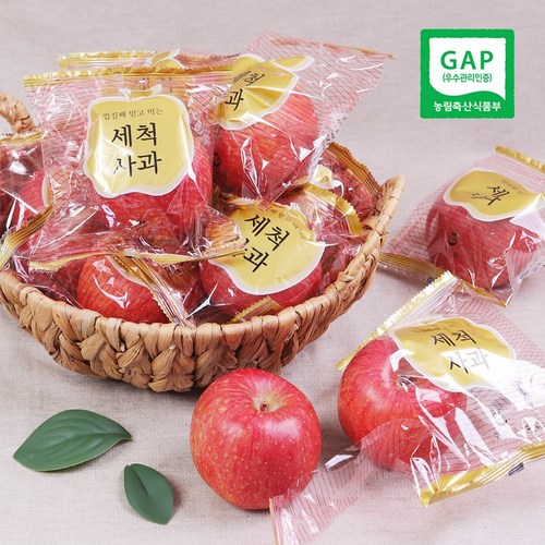 [프리팜] GAP인증 껍질째 먹는 아삭달콤한 세척 사과 2.5kg(박스), 5kg(25과내), 1개