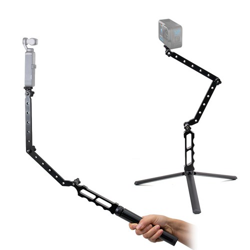 액션캠 3-way 메탈 그립 삼각대 세트 핸들 각도 조절 수중 촬영 고프로 인스타360 오즈모 액션, 메탈그립+삼각대 세트, 1개