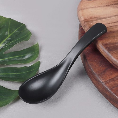 퓨전토기 신형 스푼 MA-D107 멜라민 우동 블랙 식기, 퓨전토기 신형스푼 소 MA-D107 (242143), 1개