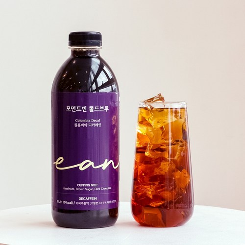 모먼트빈 프리미엄 콜드브루 1L 더치커피 디카페인 원액 액상 임산부 커피 선물 답례품 디카페인 콜롬비아, 1개, 1개입